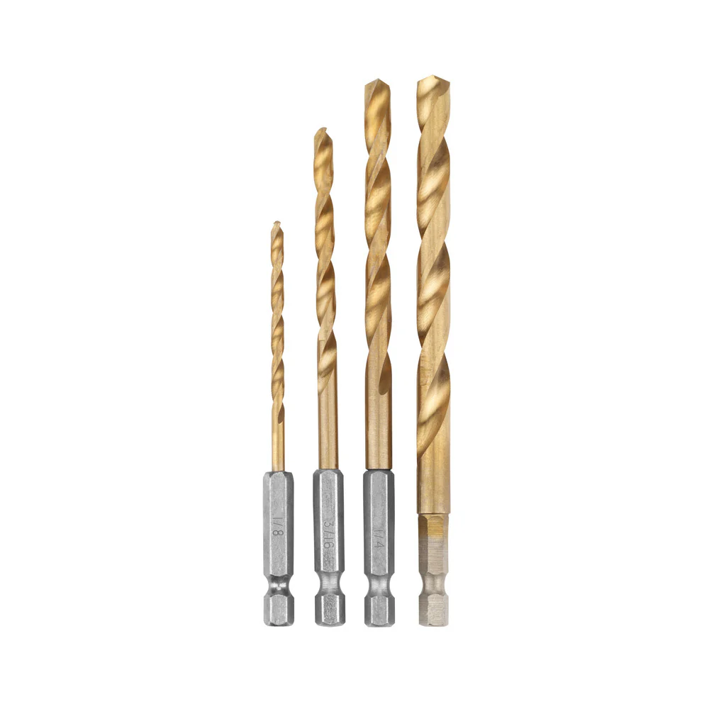 Hex Shank Titanium Drill Bit Set (4 PC.) - Image 2