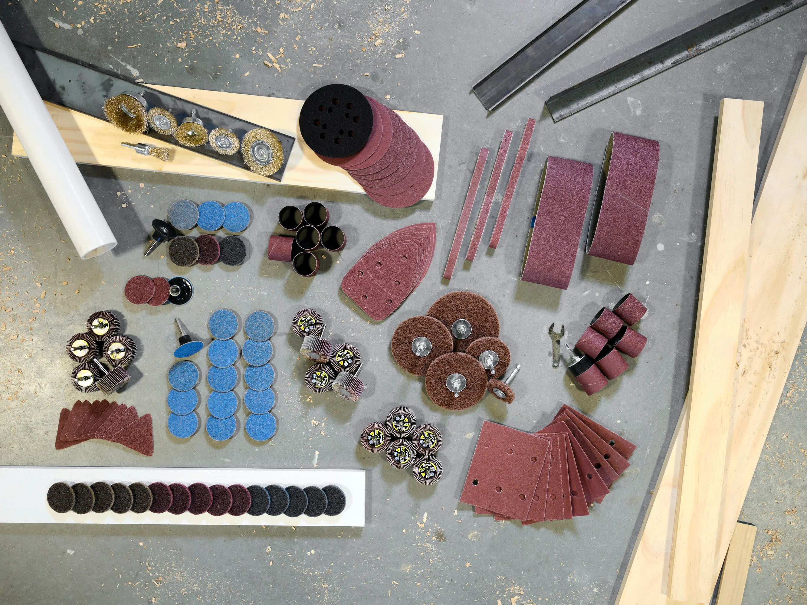 8 PC. 1-1/2" Drum Sander Drill Attachment Set - Image 7