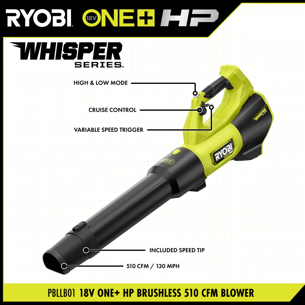 18V ONE+ LITHIUM HIGH PERFORMANCE STARTER KIT WITH FREE 18V ONE+ HP BRUSHLESS 510 CFM BLOWER - Image 3