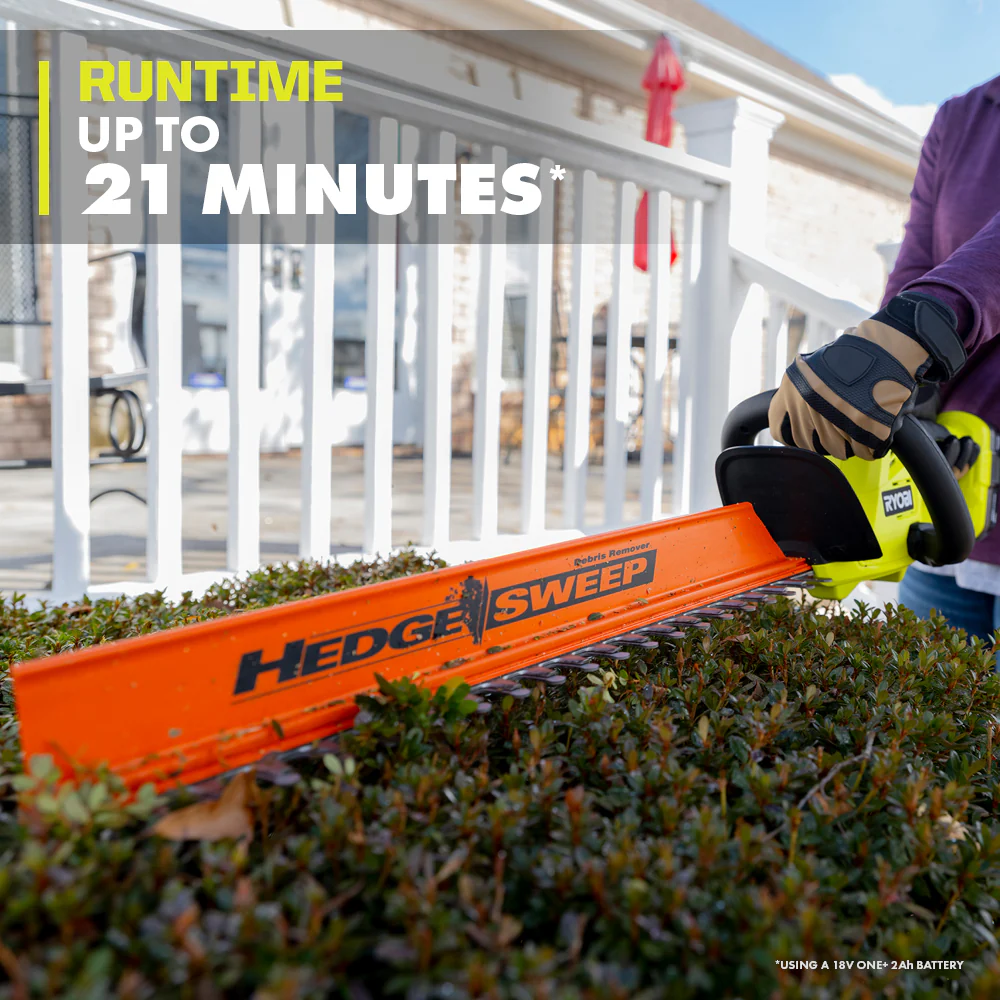 18V ONE+ 22" Lithium-Ion Electric Hedge Trimmer Cordless with 2.0 Ah Battery and Charger - Image 5