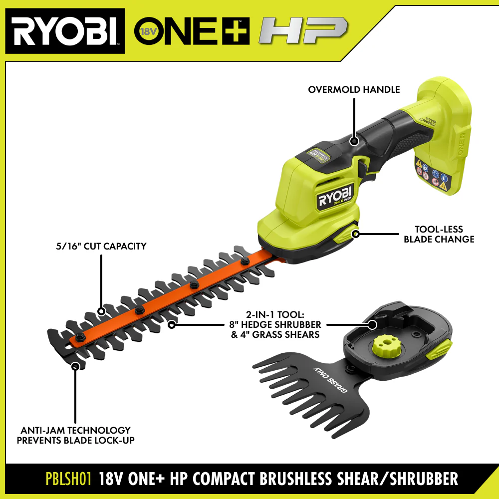 18V ONE+ HP Compact Brushless Shear/Shrubber - Image 3